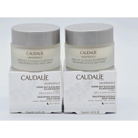 Caudalie Vinoperfect Brightening Glycolic Night Cream Moisturizer .5 oz. QTY:2