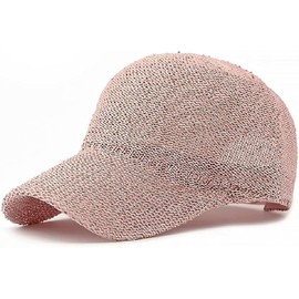 Fashion mesh Duckbill Cap Breathable Mesh Baseball Cap – Lightweight Sequin Glitter Summer Hat for Women, Adjustable Fit (AU, Alpha, One Size, Pink)