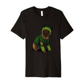 Frankenstein Pug in Green Costume Premium T-Shirt