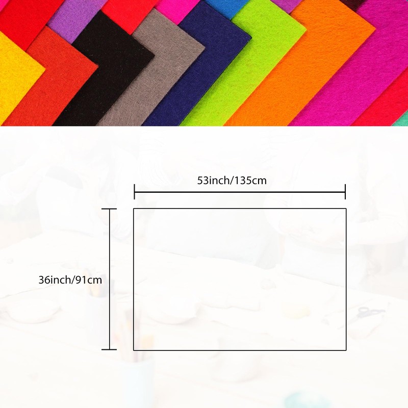 Jtnohx Blue Felt, Felt Fabric for Crafting, Soft Fabric Sheets