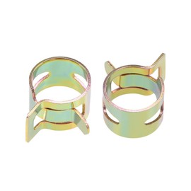 uxcell Spring Band Type Clamp 13mm Inner Dia Fit 13.5-14.2mm OD Hose Fuel Line Silicone Tube Clips Clamp Color-zinc Manganese Steel 10Pcs