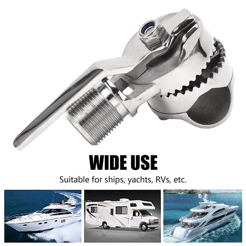 Marine VHF Antenna Mount, 316 Stainless Steel Erratchet Rail Mount