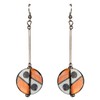 DCA Orange Black White Ceramic Women Earring Set, Ceramic, No