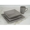 10 Strawberry Street Nova Square 40 pc Dinnerware Set, Gray