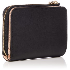 Jill Stuart Women's Leather Bifold Wallet, Eternal Black, Black