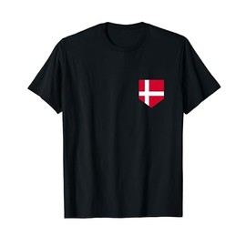 Unique Denmark Flag Inspired Artwork Design T-Shirt