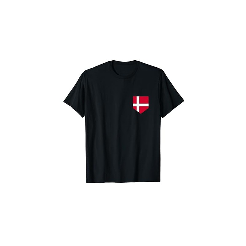 Unique Denmark Flag Inspired Artwork Design T-Shirt