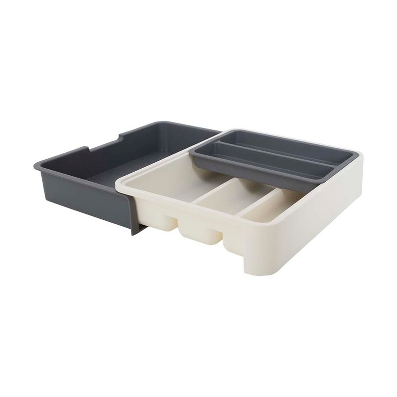 Gimex Adjustable Cutlery Tray Grey/White