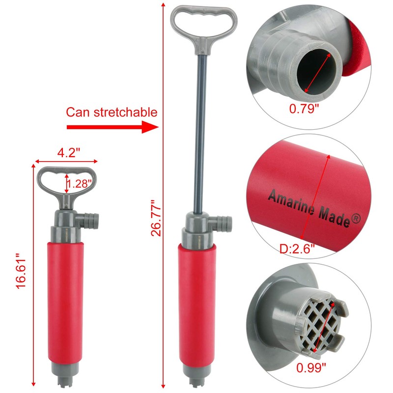 Amarine Made Kayak Bilge Pump Hand Pump Floating Hand Bilge