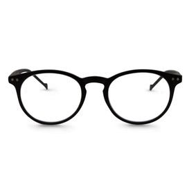 The Classic Flexible Readers, Unisex Round Full Frame Reading Glasses + 1.50 Black