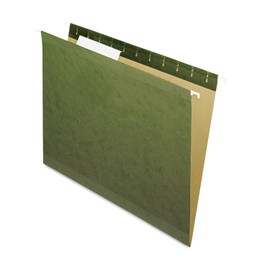 Pendaflex 415213 Hanging File Folders, 1/3 Tab, Letter, Standard Green, 25/Box