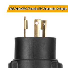 RV Camper Generator Plug Outdoor Electrical Power Converter, 3 Prong 30 amp Male to 50 amp Female Cords Power Adapter (Compatible with TES la Model 3/Y/S/X)