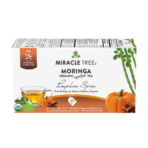 Miracle Tree - Organic Moringa Superfood Tea, 25 Individually Sealed