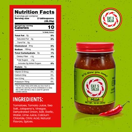 Cat 5 Salsa - Mild - 1 Pack: Taste the American Crafted Flavor! Fresh Ingredients, Addictively Delicious, Gourmet Recipe Salsa - Experience Unrivaled Taste Sensations with Cat 5 Salsa