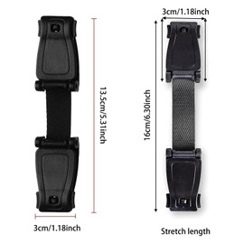 IUFDGHN Car Seat Belt Clip 2Pcs, Car Seat Anti Escape Harness Chest Clip Car Seat Safety Clip for Strap Prevent Children/Kids Taking Their Arms Out of Child Car Seat/High Chairs Baby Reins (Black)