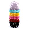 Eoonfirst Rainbow Mini Polka Dots Cupcake Liners 300 Pcs, No