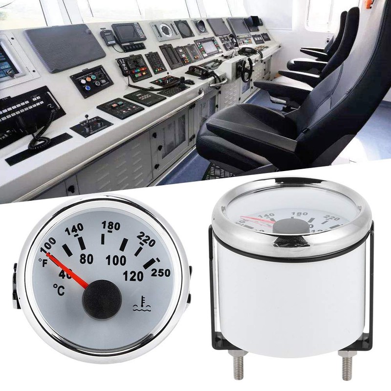 Water Temperature Gauge, 52mm/2in Marine Engine Water Temperature Gauge 40