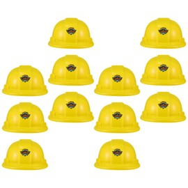 Kisangel 12 Pcs Construction Hard Hats Toy Kids Party Hats Building Dress Up Hats ( Yellow )