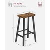 VASAGLE Bar Stools Set of 2, Counter Height Stools, Bar