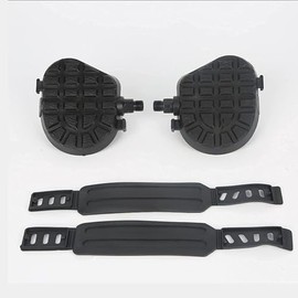 EIRONA 1/2 Exercise Bike Pedals for Indoor Bike, Stationary Bike, Spin Bike, Gym Pedals with Toe Clips, 1 pair