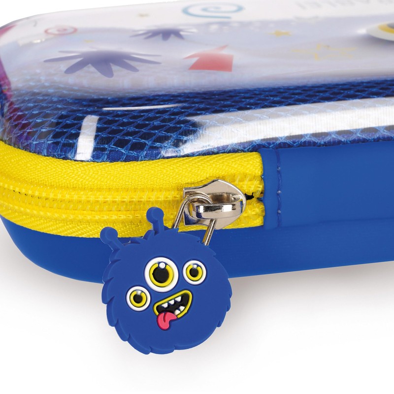 Legami - Wonderwow Monster Theme Pencil Case, 2 Compartments and