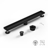 Bochni Linear Shower Drain 18" Matte Black 304 Stainless Steel