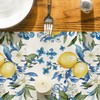 Artoid Mode Blue Lemon Iris Summer Table Runner, Seasonal Spring