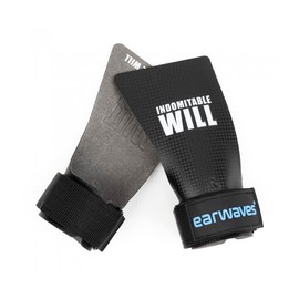 Earwaves ® Carbon Spino Fingerless Grips - No Holes Gloves Hand Grips for Gymnastics, Calisthenics, Pull Ups, Muscle Ups, Rings (XL)