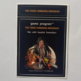 Custom Atari 2600 The Texas Chainsaw Massacre Video Game Cartridge Label