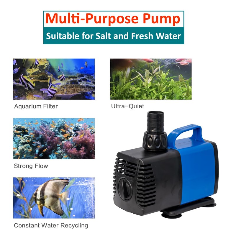 Aqua Dream 1455 GPH Submersible Water Pump Hydroponic Pump for