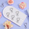30Pcs Heart Shape Keychains Metal Spring Key Chain Sturdy Heart