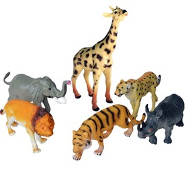 Lello and Monkey Safari animals toy plastic figures - large set of 6 unboxed