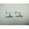 Sterling Silver Swimming Earrings, Studs
