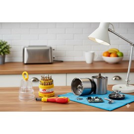 Juego de desarmadores de Precisión con Más de 30 Puntas Intercambiables, Herramientas con Mango Ergonómico Antideslizante; Ideal para Reparación de Celulares, Laptops y Electrónica Fina