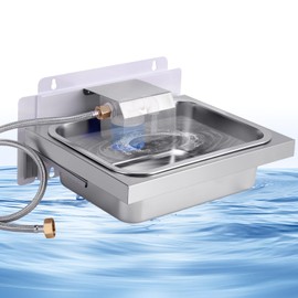 JLUHYANN 3 Gal Automatic Dog Water Bowl Dispenser for Dogs Metal Auto Pet Waterer Bowl Wall Mounted Self Refilling Water Trough with Float Valves Pet Waterer for Livestock Dogs Cat Horse