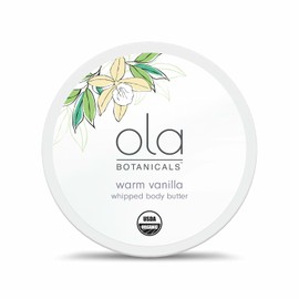 Dr. Mercola Manteca corporal batida de vainilla tibia de Ola Botanical, 4 oz (113 g), hidrata y nutre profundamente, manteca de karité orgánica, orgánica certificada por el USDA, sin OGM