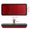 F FIERCE CYCLE Pair of M6 x 1.0 Red Rectangle
