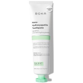 Boka Fluoride Free Toothpaste, Nano Hydroxyapatite Toothpaste, Appropriate for Sensitive Teeth - for Adult Oral Care - Ela Mint Flavor, 4 Fl Oz 1Pk