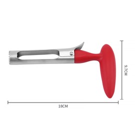 GVSS Stainless Steel Apple Corer Corer with ABS Handle Serrated Blade for Apple, Pear, Pineapple, Kitchen and Home, 18 cm, Red
