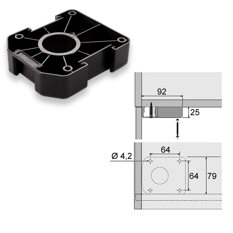SO-TECH® Base Feet, 200 mm, Adjustable