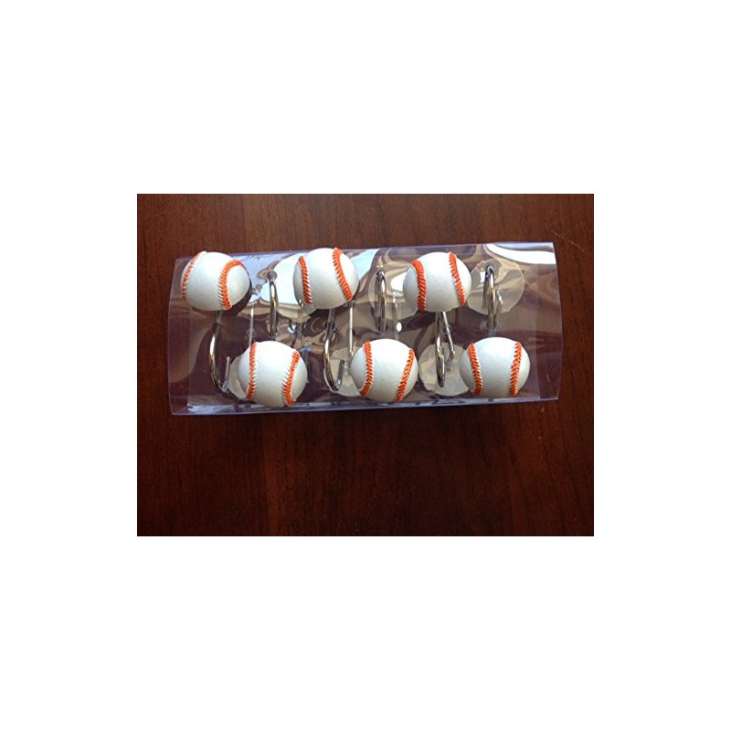 Baseball Shower Curtain Hooks
