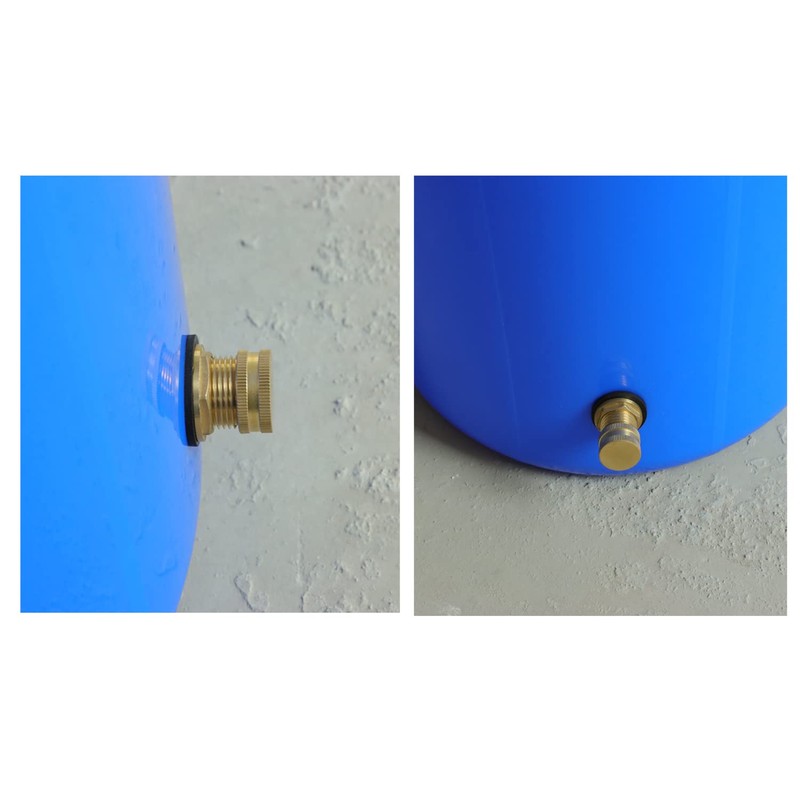 Ceaeso Brass Male Garden Hose Bulkhead Fitting With Plug, 1/2"