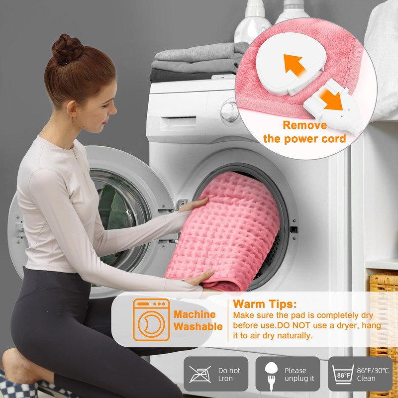 Deepsoon Heating Pad,Electric Heating Pads for Back,Neck,Abdomen,Moist Heating Pad for