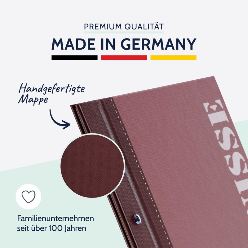 goldbuch 36116 Certificate Folder 2 Coloured Aubergine, Certificate Folder DIN
