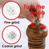 FONGLUAN Wooden Pepper Grinder, Salt and Pepper Mills, Adjustable Coarseness