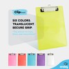 Plastic Clipboard Memo Size Green, Mini Translucent Low Profile Clip