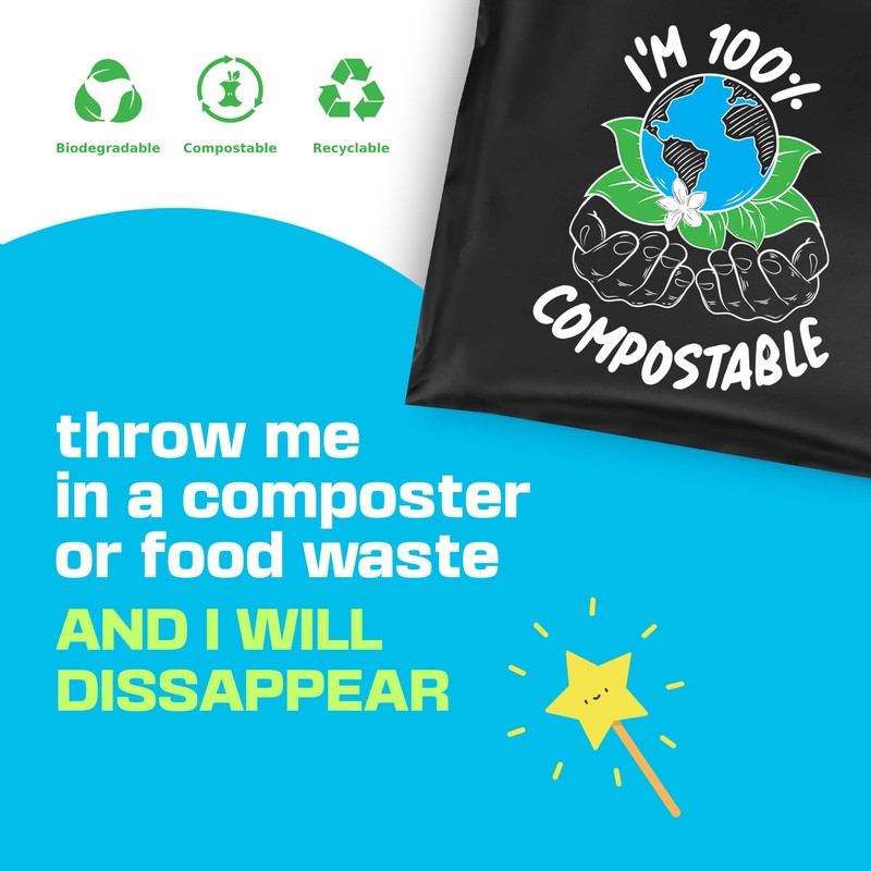 Compostable Mailing Bags,Biodegradable Mailing Bags,Eco Friendly Mailers 12 x 16"