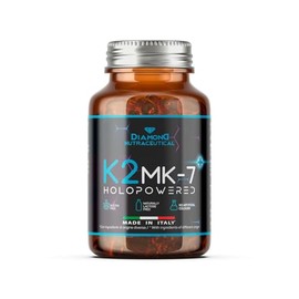 K2MK-7+ HoloPowered - Vitamina K2 Potenziata per il Benessere delle Ossa - Menachinone ad Alto Dosaggio - 100% Vegan, Senza OGM | Vitamina K Qualità Italiana