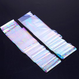 XEAOHESY 10 Rolls Aurora Transparent Nail Foil Transfer Sticker Kit Holographic Nail Foil Sheets Foil Nail Art Decals Iridescence Nail Foil Transfer Stickers Foil Nail Wraps for Women Nail Art