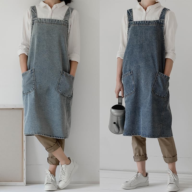 Very Belly Apron, Just Put On, Denim Apron, Canvas Fabric,